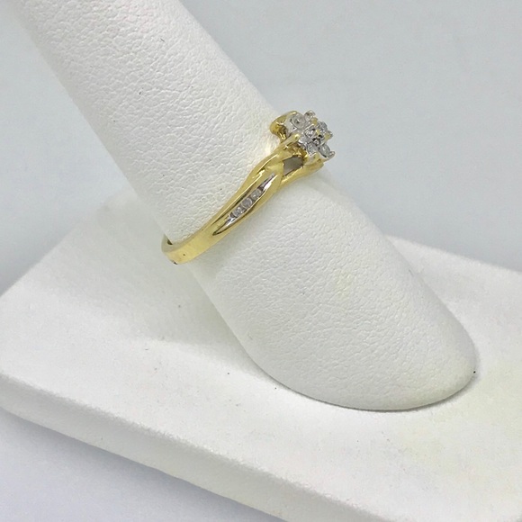 .24 ctw real diamonds 10kt yellow gold ring - Picture 3 of 7